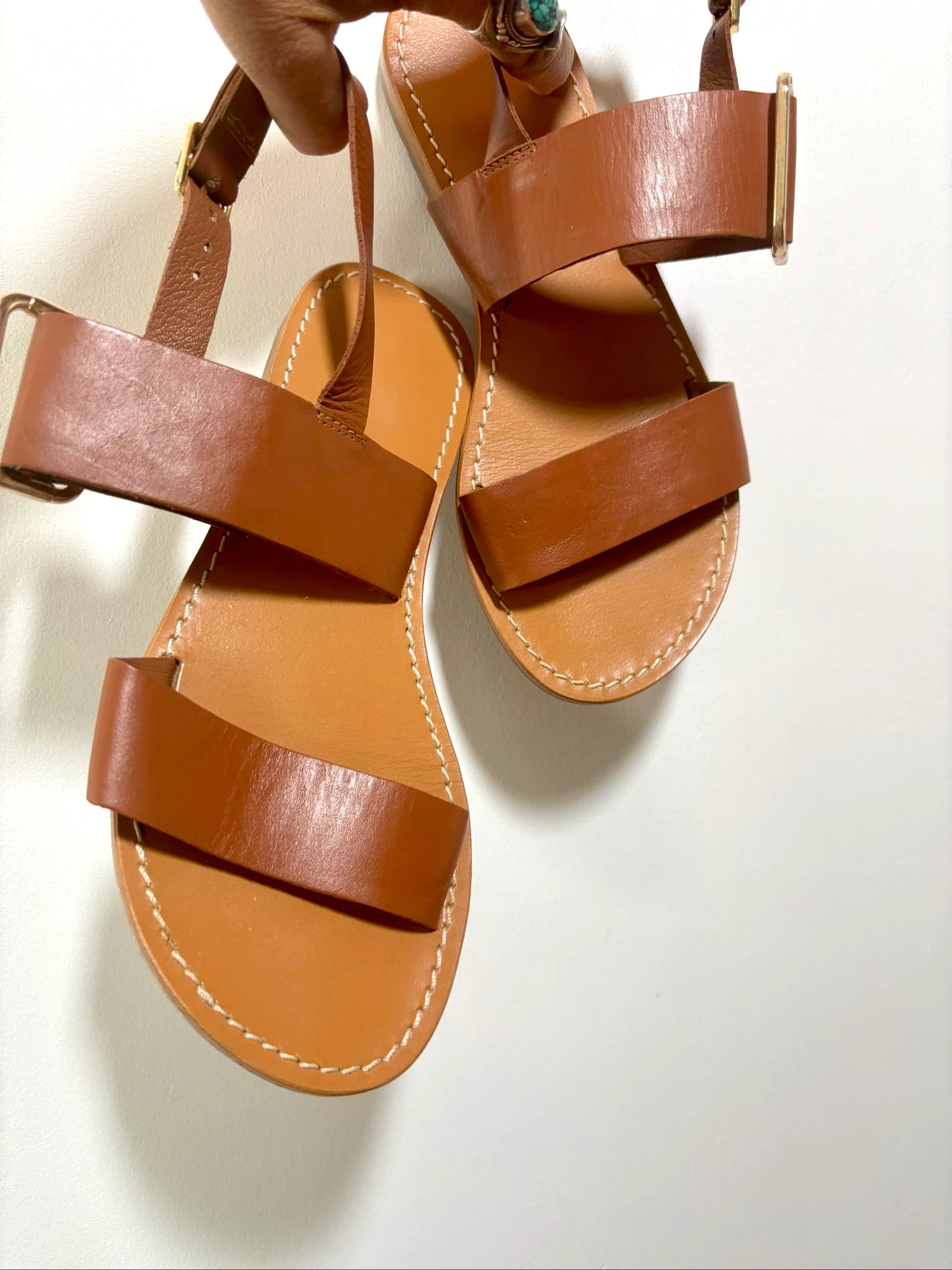 Sandales Cuir Camel